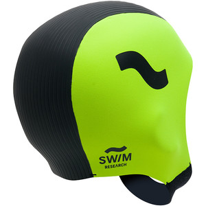 2023 Swim Research Gorro de natacin Freedom 3mm C-HOSR - Negro / Flo Yellow